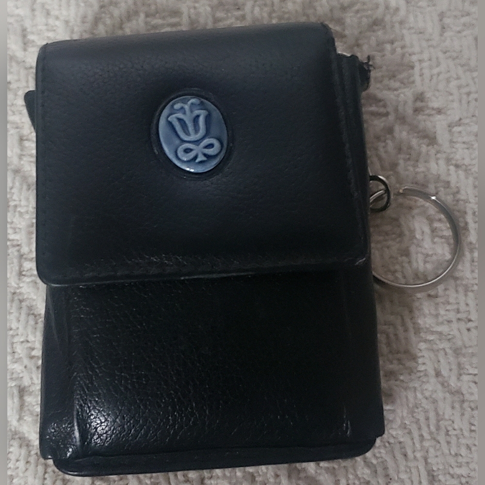 VINTAGE LLANDRO SOCIETY COLLECTORS LEATHER CARD/COIN SNAP WALLET KEY CHAIN